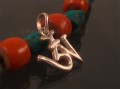 PA21 Petit Pendentif Argent Massif Om Tibétain