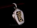 PA61 Pendentif Argent Massif Ghau Om
