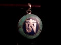 PA110 Pendentif Argent Massif Om Tibétain