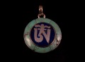 PA110 Pendentif Argent Massif Om Tibétain