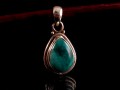 PA175 Pendentif Tibétain Argent Massif Turquoise