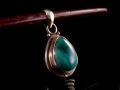 PA175 Pendentif Tibétain Argent Massif Turquoise