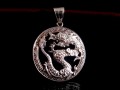 PA181 Pendentif Tibétain Argent Massif Dragon
