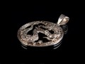 PA181 Pendentif Tibétain Argent Massif Dragon