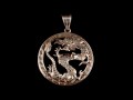 PA181 Pendentif Tibétain Argent Massif Dragon