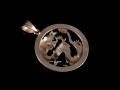 PA181 Pendentif Tibétain Argent Massif Dragon