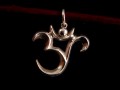 PA194 Pendentif Argent Massif Om Sanskrit