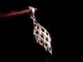 PA196 Pendentif Argent Massif Nœud Sans Fin Signes Auspicieux