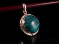PA216 Pendentif Tibétain Argent Massif Turquoise