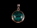 PA216 Pendentif Tibétain Argent Massif Turquoise