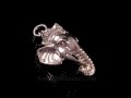 PA225 Pendentif Argent Massif Ganesh, Le dieu hindou à la tête d'éléphant