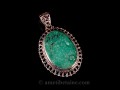 PA242 Pendentif Tibétain Argent Massif Turquoise