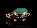 PA242 Pendentif Tibétain Argent Massif Turquoise