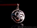 PA263 Pendentif Argent Massif Om Sanskrit