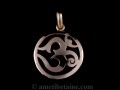 PA263 Pendentif Argent Massif Om Sanskrit