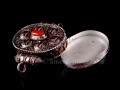PA265 Pendentif Argent Massif Ghau Mantra Tibétain Om Mani Padme Hum