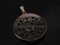 PA283 Pendentif Argent Massif Tibétain Mandala Lapis Lazuli