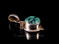 PA290 Pendentif Tibétain Argent Massif Turquoise