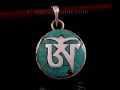 PA298 Pendentif Argent Massif Ghau Om