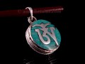PA298 Pendentif Argent Massif Ghau Om