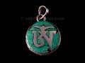 PA298 Pendentif Argent Massif Ghau Om