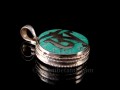 PA298 Pendentif Argent Massif Ghau Om