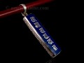 PA300 Pendentif Argent Massif Mantra Om Mani Padme Hum Lapis Lazuli