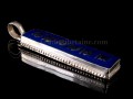 PA300 Pendentif Argent Massif Mantra Om Mani Padme Hum Lapis Lazuli