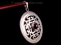 PA316 Pendentif Argent Massif Mandala Grenat