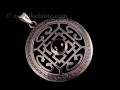 PA316 Pendentif Argent Massif Mandala Grenat