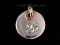 PA321 Pendentif Argent Massif Cuivre Om