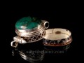 PA324 Pendentif Argent Massif Ghau Turquoise