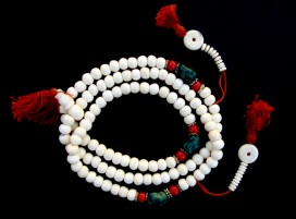 Mala43 Mala de Prières Os de Buffle Tibet