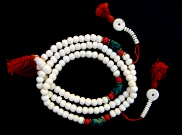 Mala43 Mala de Prières Os de Buffle Tibet