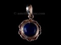 PA329 Pendentif Tibétain Argent Massif Lapis Lazuli