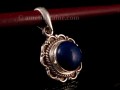 PA329 Pendentif Tibétain Argent Massif Lapis Lazuli