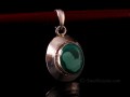 PA332 Pendentif Tibétain Argent Massif Turquoise