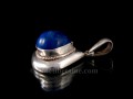 PA335 Pendentif Tibétain Argent Massif Lapis Lazuli