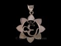 PA337 Pendentif Argent Massif Om