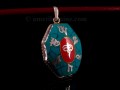PA343 Pendentif Argent Massif Mantra Yeux de Bouddha