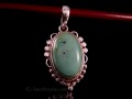 PA365 Pendentif Tibétain Argent Massif Turquoise