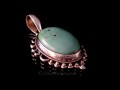 PA365 Pendentif Tibétain Argent Massif Turquoise