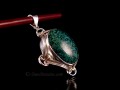 PA367 Pendentif Tibétain Argent Massif Turquoise