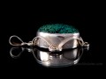 PA367 Pendentif Tibétain Argent Massif Turquoise