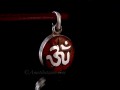 PA382 Pendentif Argent Massif Om