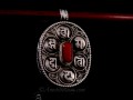 PA390 Pendentif Argent Massif Ghau Mantra Tibétain