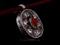 PA390 Pendentif Argent Massif Ghau Mantra Tibétain