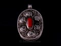 PA390 Pendentif Argent Massif Ghau Mantra Tibétain