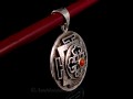 PA395 Pendentif Argent Massif Mandala Corail