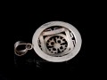 PA395 Pendentif Argent Massif Mandala Corail